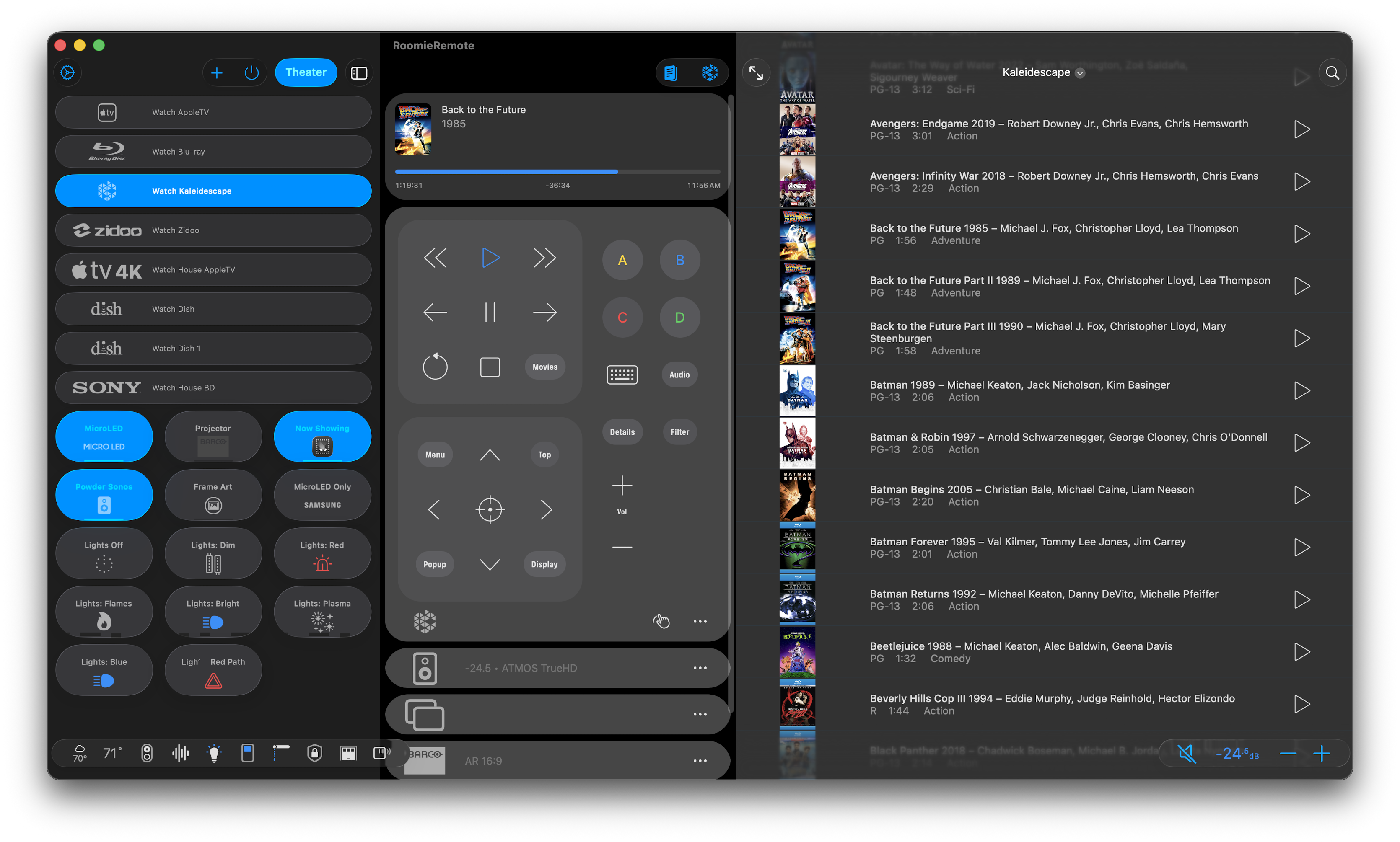 Roomie Remote X on macOS