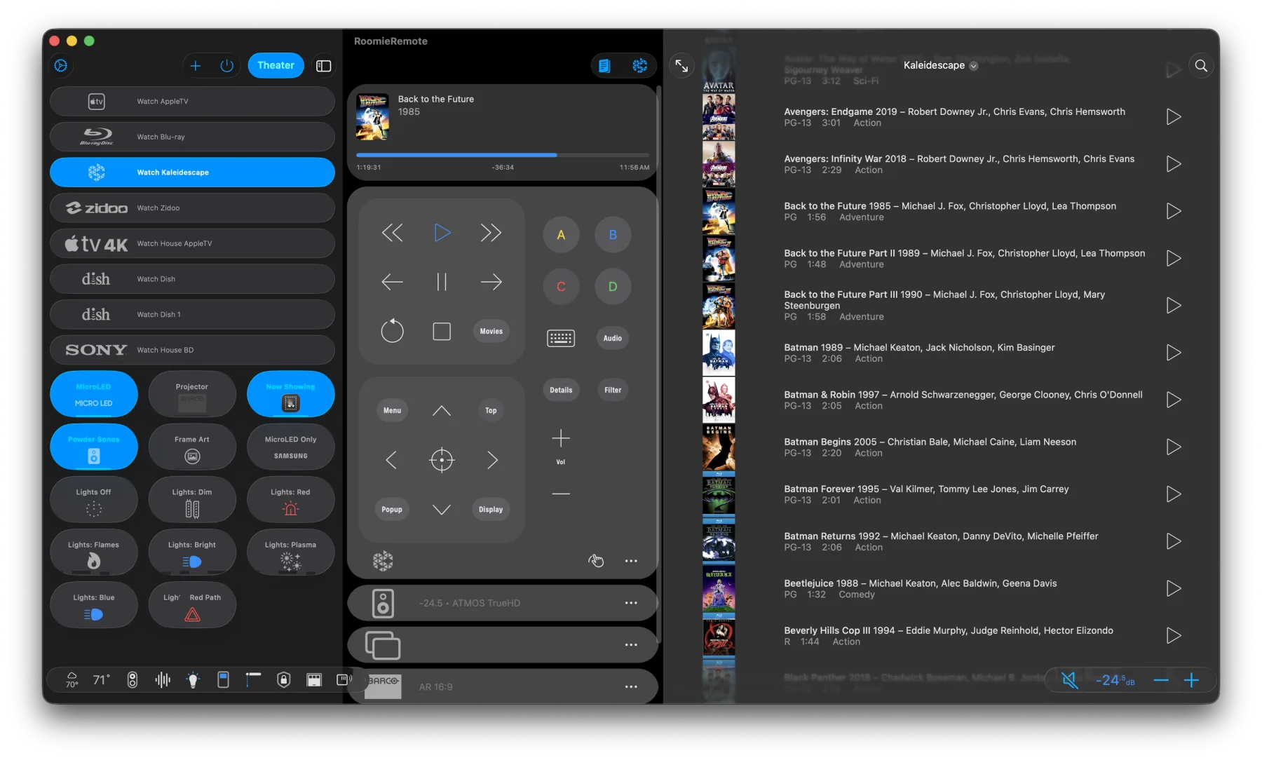 Roomie Remote X on macOS